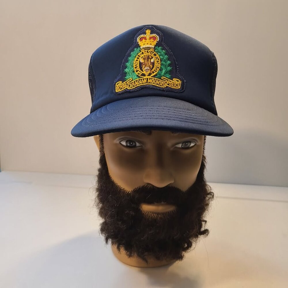 Vintage 90s RCMP Patch Mesh Trucker Adjustable Hat